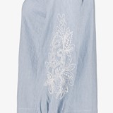 Dames blouse gestreept lichtblauw