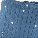 Dames schoudertas blauw met hartjes
