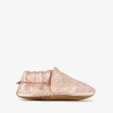 Leren babyschoenen roze met hartjes