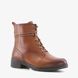 Comfort leren veterboots bruin