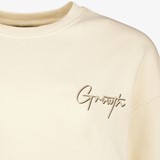 Dames sweater met backprint beige