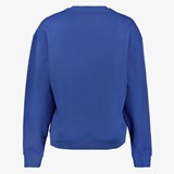 Dames sweater blauw met opdruk