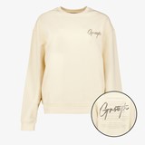 TwoDay dames sweater met backprint beige