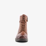 Comfort leren veterboots bruin