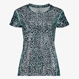 Dames sport T-shirt blauw met print