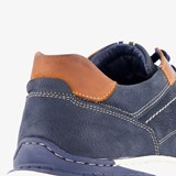 Leren heren sneakers blauw