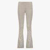 TwoDay dames flared broek met print beige groen