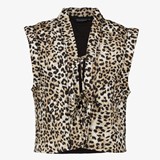 TwoDay dames gilet met strikjes luipaardprint