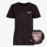 TwoDay dames T-shirt acid wash zwart met backprint