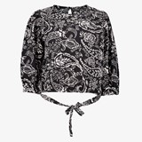 TwoDay dames blouse met paisley print zwart wit