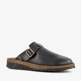 Hush Puppies leren heren pantoffels zwart