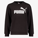 Puma Ess Big Logo Crew kinder sweater zwart