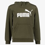 Puma ESS Col 2 Big Logo kinder hoodie donkergroen