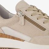 Suede dames sneakers beige