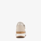Suede dames sneakers beige