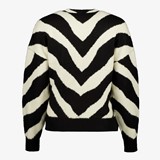 Dames vest met zebrastrepen zwart/wit