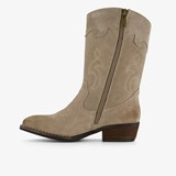 Suede meisjes western laarzen beige