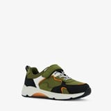 Jongens sneakers groen met oranje details