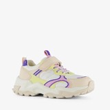 Meisjes dad sneakers beige/pastel