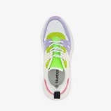 Dames dad sneakers wit neon accenten