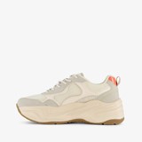 Dames dad sneakers beige met glitters