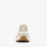 Dames dad sneakers beige met glitters