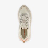 Dames dad sneakers beige met glitters