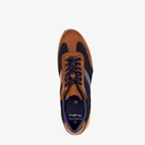 Leren heren sneakers cognac
