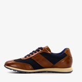 Leren heren sneakers cognac