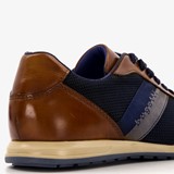 Leren heren sneakers cognac
