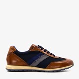 Leren heren sneakers cognac
