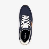 Heren sneakers blauw/bruin