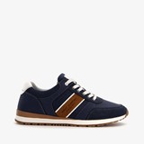 Heren sneakers blauw/bruin