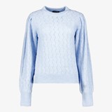 Gebreide dames trui lichtblauw
