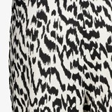 Dames broek wit met zwart print