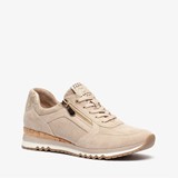 Nova dames sneakers met slangenprint beige