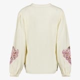 Mousseline dames blouse met borduursels