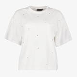 TwoDay oversized dames T-shirt met strass wit