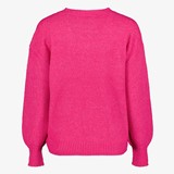 Gebreide dames trui fuchsia roze