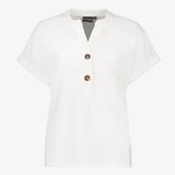 TwoDay dames embroderie T-shirt met knopen wit