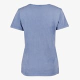 Dames acid T-shirt met opdruk blauw