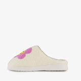 Dames teddy pantoffels met smiley