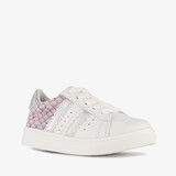 TwoDay leren meisjes sneakers wit roze