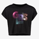 Osaga meisjes cropped sport T-shirt zwart