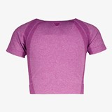 Naadloos cropped meisjes sport T-shirt roze