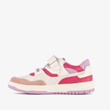 Leren meisjes sneakers wit roze