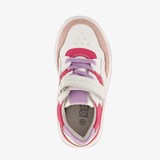 Leren meisjes sneakers wit roze