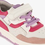 Leren meisjes sneakers wit roze