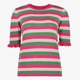 TwoDay gestreept dames trui roze groen