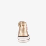 Hoge meisjes sneakers metallic goud